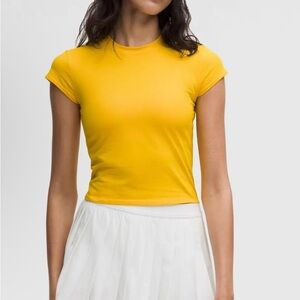 Lululemon Organic Cotton Crewneck Tee in Maize Yellow– Size M – NWT
